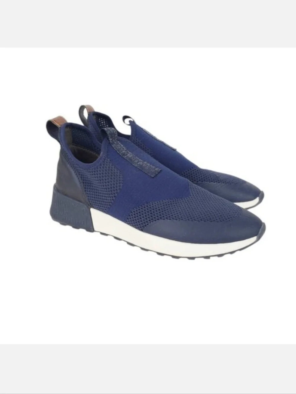 Sam Edelman Dania Knit Slip-On Casual Sneakers Navy Blue Womens Size 8.5
